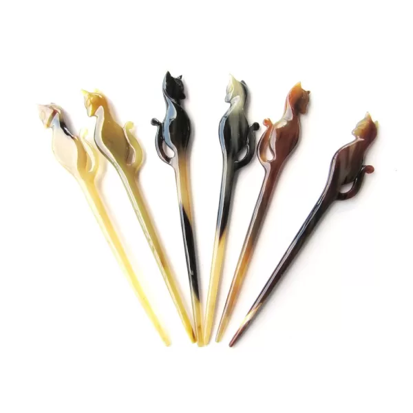 Marycrafts Buffalo Horn Hair Stick Hair Accessories Hair sticks for women Handmade 72MultiColor