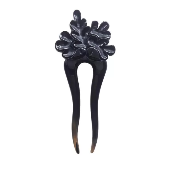 Marycrafts Black Acorn Oak Leaf Buffalo Horn Hair Fork Hairfork Hairstick Hair Accessoies For WomenBlack