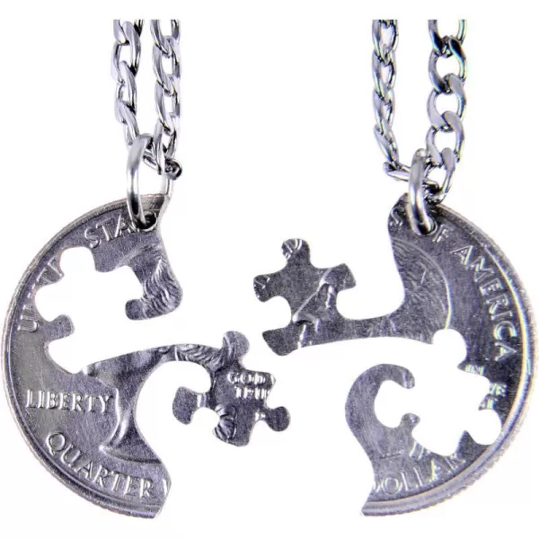 Marycrafts Set Hand Coin Cut Puzzle Piece Necklace Interlocking Necklace Jewelry Relationship BFFMarycrafts Set Hand Coin Cut Puzzle Piece Necklace Interlocking Necklace Jewelry Relationship BFF