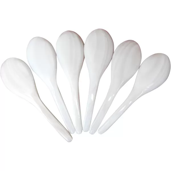 Marycrafts Set of 6 White Mother of Pearl MOP Caviar Spoons HandmadeMarycrafts Set of 6 White Mother of Pearl MOP Caviar Spoons Handmade