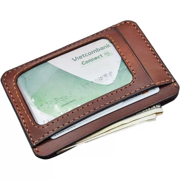 Marycrafts Slim Leather Card Case Wallet Minimalist ID Holder for MenMarycrafts Slim Leather Card Case Wallet Minimalist ID Holder for Men