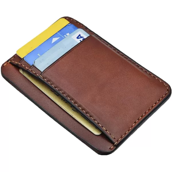 Marycrafts Slim Leather Card Case Wallet Minimalist ID Holder for MenMarycrafts Slim Leather Card Case Wallet Minimalist ID Holder for Men