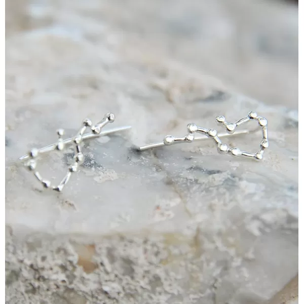 Marycrafts Sterling Silver Aquarius Constellation Earrings Ear Crawler Ear ClimberMarycrafts Sterling Silver Aquarius Constellation Earrings Ear Crawler Ear Climber