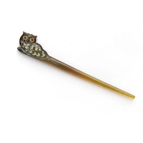 Marycrafts Owl Horn Hair Stick Hairstick Hair Pin Hairpin Hair Accessories HandmadeLight Shade