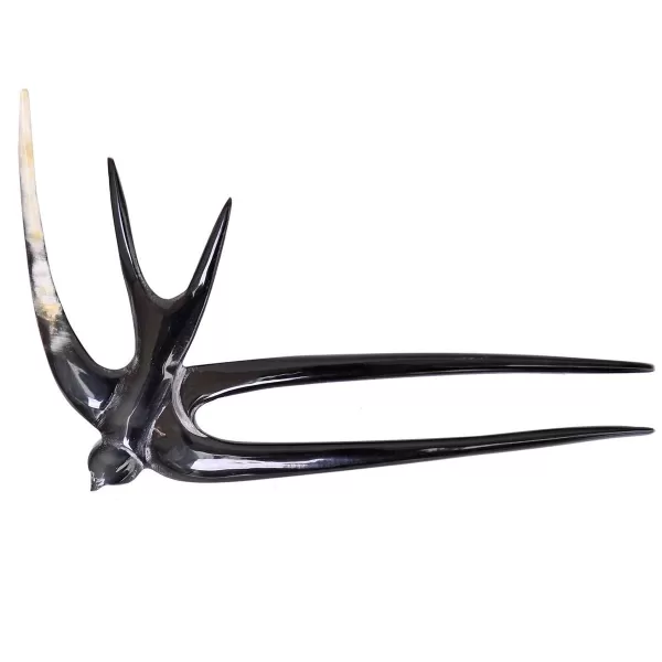 imageMarycrafts Buffalo Horn Swallow Bird Hair Fork Hair Sticks Accessories HandmadeBlack 1