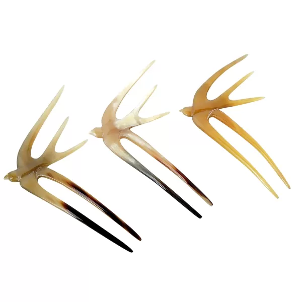 imageMarycrafts Buffalo Horn Swallow Bird Hair Fork Hair Sticks Accessories HandmadeMulticolor 1