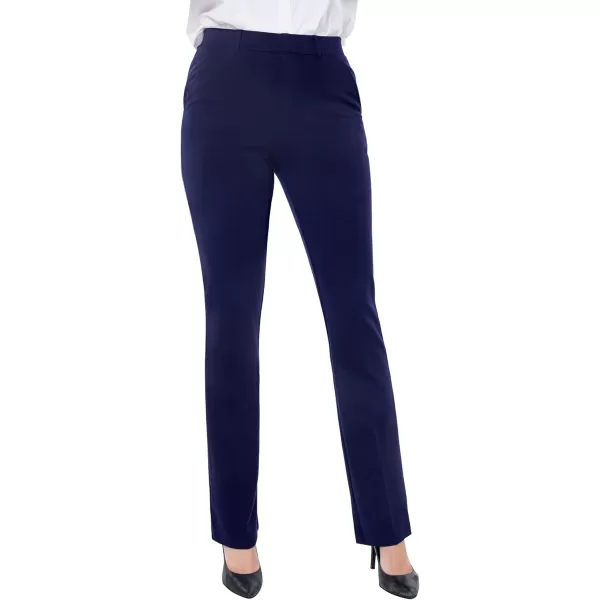 imageMarycrafts Womens Pull On Stretch Yoga Straight Dress Work Pants 29quot 31quot33quotNavy Blue  Inseam 31