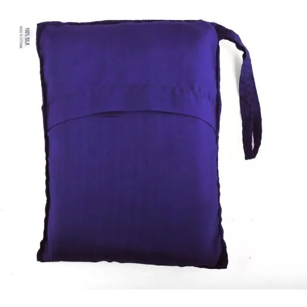 imagePurple Blue 100 Pure Mulberry Silk Single Sleeping Bag Liner Travel Sheet Sleepsack 83quotx33quot