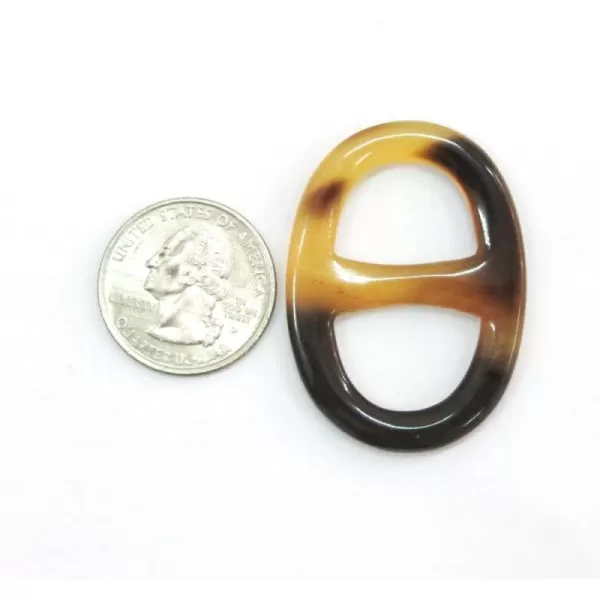 imageMarycrafts Size 3 Black Amber Buffalo Horn Scarf Ring Scarf Clip Scarf Slides Handmade 45x31 Cm