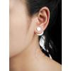 imageMarycrafts Sterling Silver Ear Jacket Front Back Earrings Moon Phase Earrings