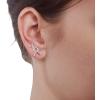 imageMarycrafts Sterling Silver Norepinephrine Molecule Chemistry Ear Crawler