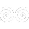 imageMarycrafts Sterling Silver Big Spiral Swirl Wire Boho Earrings