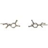 imageMarycrafts Sterling Silver Norepinephrine Molecule Chemistry Ear Crawler