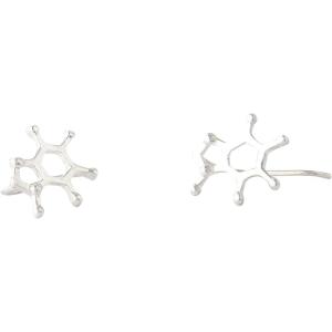 imageMarycrafts Sterling Silver Caffeine Molecule Chemistry Ear Crawler