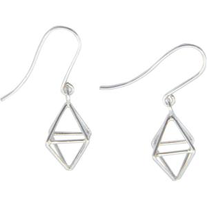 imageMarycrafts Sterling Silver Geometric Octahedron Earrings Minimalist Earrings