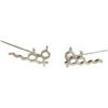 imageMarycrafts Sterling Silver THC Molecule Chemistry Ear Crawler Ear Climber