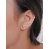 imageMarycrafts Sterling Silver Circle Ear Climber Ear Crawler Earrings