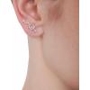 imageMarycrafts Sterling Silver Dopamine Molecule Ear Climber Ear Crawler Earrings