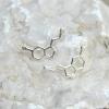 imageMarycrafts Sterling Silver Serotonin Molecule Ear Climber Ear Crawler Earrings