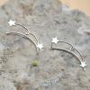 imageMarycrafts Sterling Silver Star Ear Climber Ear Crawler Earrings