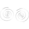 imageMarycrafts Sterling Silver Large Spiral Swirl Wire Earrings