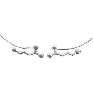 imageMarycrafts Sterling Silver Gaba Molecule Chemistry Ear Crawler