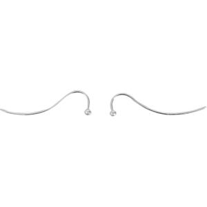 imageMarycrafts Sterling Silver Minimal Minimalist Earrings Pull Through Wire Earring