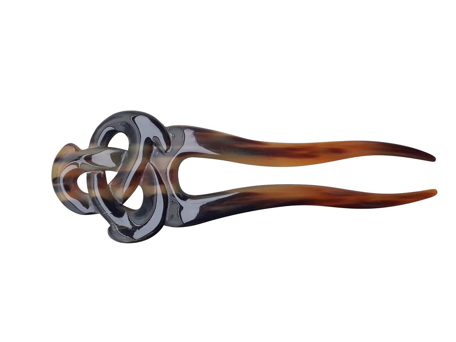 imageMarycrafts Celtic Knot Buffalo Horn Hair Fork Hair stick Hair Accessories MulticolorMulticolor