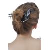 imageMarycrafts Peacock Buffalo Horn Hair Fork Hair sticks Accessories HandmadeBlack