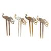 imageMarycrafts Peacock Buffalo Horn Hair Fork Hair sticks Accessories HandmadeLight Shade