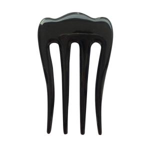 imageMarycrafts Buffalo Horn Hair Comb 4 Prongs Hair Fork Hair Pin Hair Accessories For WomenBlack