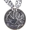 imageMarycrafts Buck and Doe Interlocking Necklace Set Quarter Coin Cut BBF Couples Jewelry Relationship Deer Heads18 Inches