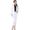 imageMarycrafts Womens Business Blazer Pant Suit Set for WorkWhite