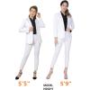 imageMarycrafts Womens Business Blazer Pant Suit Set for WorkWhite