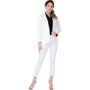 imageMarycrafts Womens Business Blazer Pant Suit Set for WorkWhite