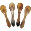 imageMarycrafts Set of 6 Buffalo Horn Caviar Spoons with Round Handle Light ShadeLight Shade