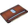 imageMarycrafts Slim Leather Card Case Wallet Minimalist Credit Card Holder for Men