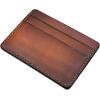 imageMarycrafts Slim Leather Card Case Wallet Minimalist Credit Card Holder for Men