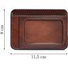imageMarycrafts Slim Leather Card Case Wallet Minimalist ID Holder for Men