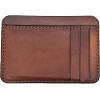 imageMarycrafts Slim Leather Card Case Wallet Minimalist ID Holder for Men