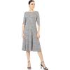 imageMarycrafts Womens Fit Flare Tea Midi Dress for Office Business WorkAbstract Geometric