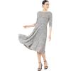 imageMarycrafts Womens Fit Flare Tea Midi Dress for Office Business WorkAbstract Geometric