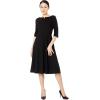 imageMarycrafts Womens Fit Flare Tea Midi Dress for Office Business WorkBlack 07
