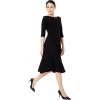 imageMarycrafts Womens Fit Flare Tea Midi Dress for Office Business WorkBlack 07