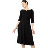 imageMarycrafts Womens Fit Flare Tea Midi Dress for Office Business WorkBlack 07