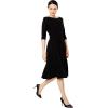 imageMarycrafts Womens Fit Flare Tea Midi Dress for Office Business WorkBlack 07