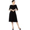 imageMarycrafts Womens Fit Flare Tea Midi Dress for Office Business WorkBlack 07