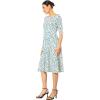 imageMarycrafts Womens Fit Flare Tea Midi Dress for Office Business WorkFloral Wildflowers