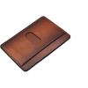 imageMarycrafts Slim Leather Card Case Wallet Minimalist Credit Card Holder for Men