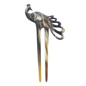 imageMarycrafts Peacock Buffalo Horn Hair Fork Hair sticks Accessories Handmade MultiColorMultiColor